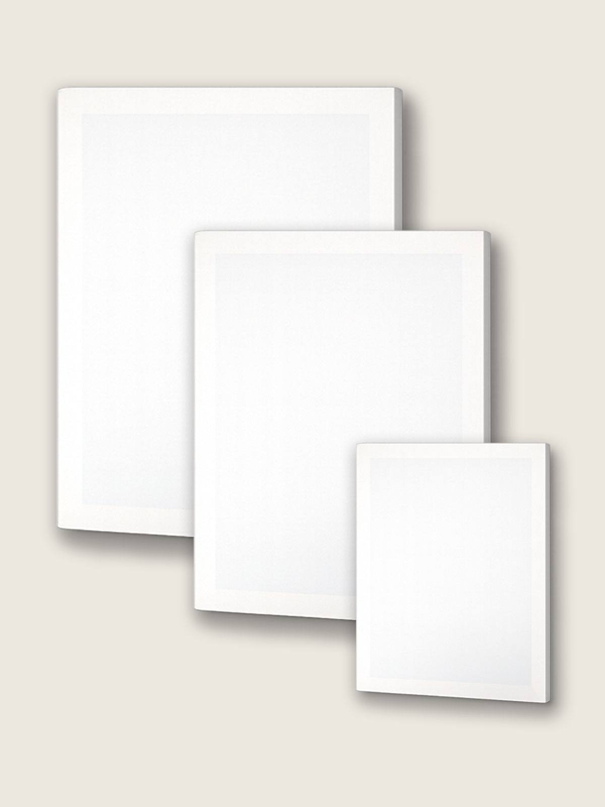 Cuadros en blanco de tres tamaños, listos para pintar o bordar